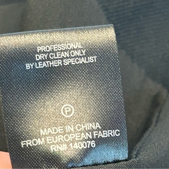 GENERATION Love black leather sleeve Enzo blazer Sz L NWT - Picture 10 of 14